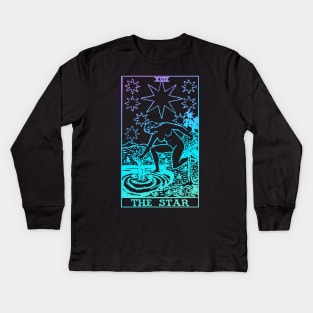 The Star Tarot Card Rider Waite Witchy Kids Long Sleeve T-Shirt